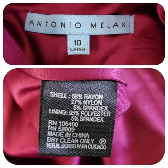 Antonio Melanie Mulberry High Neck Sleeveless Nanci Dress Size 10 New With Tag - Picture 9 of 9